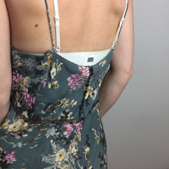 Haute Hippie Sage Floral Silk Chain Midi Dress - Picture 6 of 8